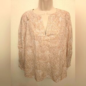 NWT Loft Ladies Long Sleeve Tunic Floral Blouse